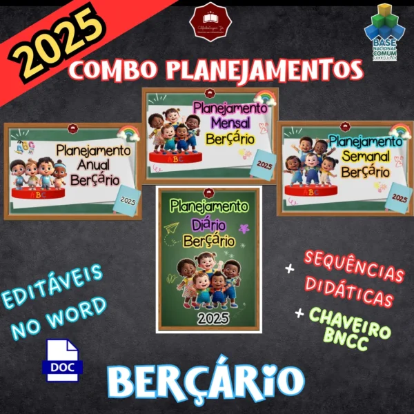 PLANEJAMENTO ANUAL DE AULA PARA BERÇÁRIO – COMPLETO E EDITÁVEL!