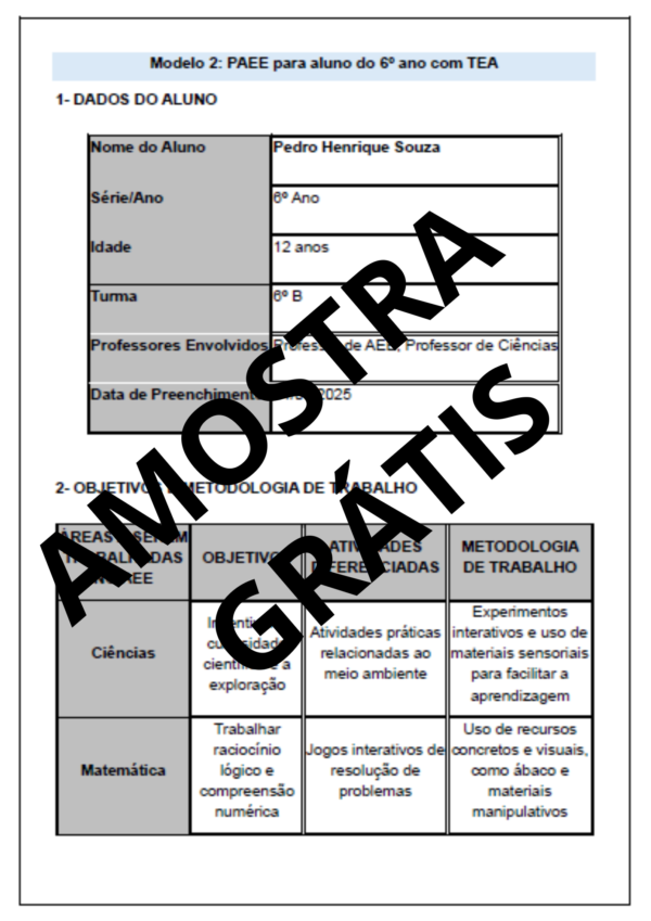 PLANOS DE ATENDIMENTO EDUCACIONAL ESPECIALIZADO (PAEE) - EDUCAÇÃO ESPECIAL E SALA DE RECURSO - FUNDAMENTAL 2 - Image 4