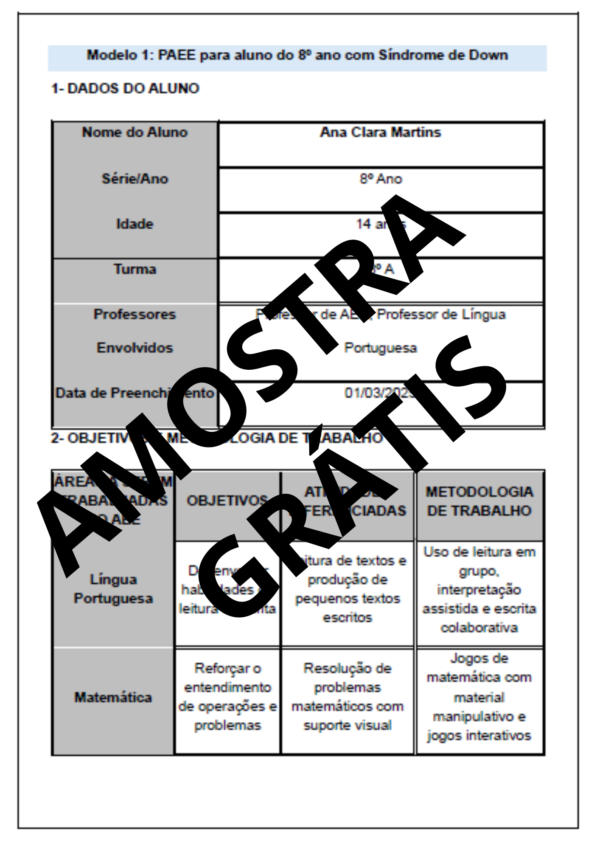 PLANOS DE ATENDIMENTO EDUCACIONAL ESPECIALIZADO (PAEE) - EDUCAÇÃO ESPECIAL E SALA DE RECURSO - FUNDAMENTAL 2 - Image 5